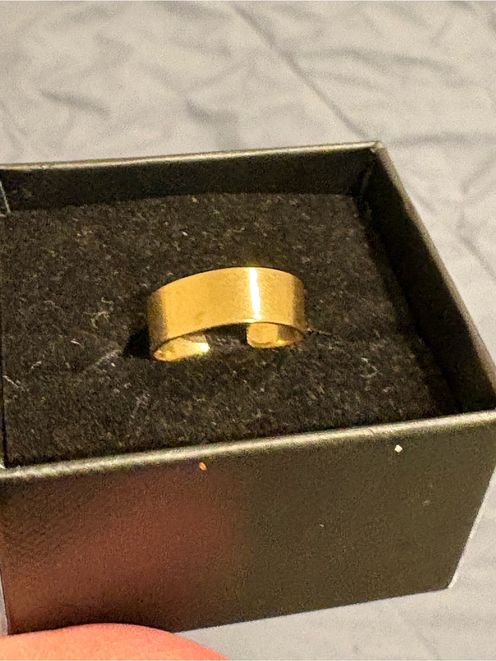 Vintage 10kt Solid Gold Wide Band Adjustable Toe Ring